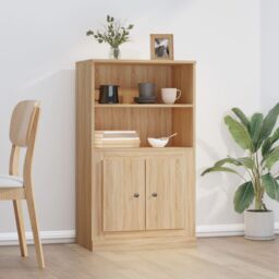 Berkfield Home Highboard Sonoma Oak 60x35.5x103.5 cm Engineered Wood in Brown - thumbnail 1