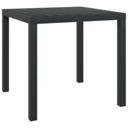 Berkfield Home Garden Table Black 80x80x74 cm Aluminium & WPC - Size: 80 x 80 x 74 cm - thumbnail 1