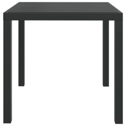 Berkfield Home Garden Table Black 80x80x74 cm Aluminium & WPC - Size: 80 x 80 x 74 cm - thumbnail 3