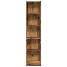 Berkfield Home Bookcase Old Wood 40x24x176 cm Engineered Wood in Brown - Size: 40 x 24 x 176 cm - thumbnail 4