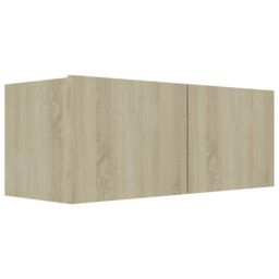 Berkfield Home TV Cabinet Sonoma Oak 80x30x30 cm Engineered Wood in Brown - Size: 80 x 30 x 30 cm - thumbnail 2