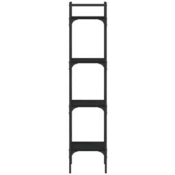 Berkfield Home Bookshelf 4-Tier Black 35x30x138.5 cm Engineered Wood - thumbnail 5