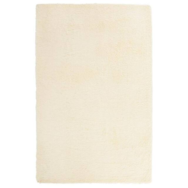 Berkfield Home Shaggy Rug High Pile NAVARRA Cream 130x200 cm Polyester - Size: Medium - image 1
