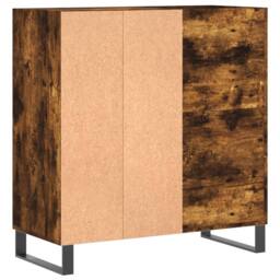 Berkfield Home Record Cabinet Smoked Oak 84.5x38x89 cm Engineered Wood in Brown - thumbnail 6