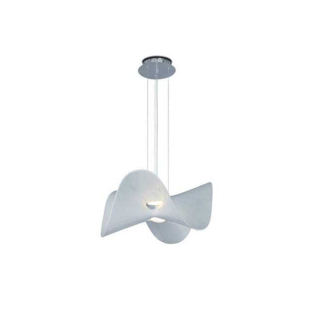 Netlighting Manta Ceiling Pendant 65cm Round 20W LED 3000K 1600lm Chrome White - image 1