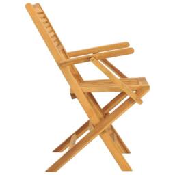 Berkfield Home Folding Garden Chairs 2 pcs 55x62x90 cm Solid Wood Teak in Brown - Size: 55 x 62 x 90 cm - thumbnail 5