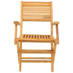 Berkfield Home Folding Garden Chairs 2 pcs 55x62x90 cm Solid Wood Teak in Brown - Size: 55 x 62 x 90 cm - thumbnail 4