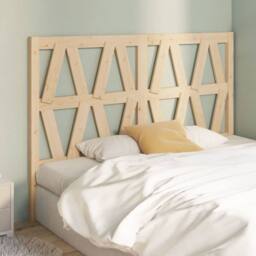 Berkfield Home Bed Headboard 146x4x100 cm Solid Wood Pine in Light Brown - Size: 146 x 4 x 100 cm - thumbnail 4