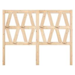 Berkfield Home Bed Headboard 146x4x100 cm Solid Wood Pine in Light Brown - Size: 146 x 4 x 100 cm - thumbnail 3