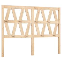 Berkfield Home Bed Headboard 146x4x100 cm Solid Wood Pine in Light Brown - Size: 146 x 4 x 100 cm - thumbnail 1