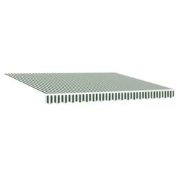 Berkfield Home Awning Replacement Fabric for 4x3 m Frame Green & White - thumbnail 2
