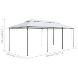 Berkfield Home Gazebo 600x298x270 cm White 180g/m ² - Size: 600 x 298 x 270 cm - thumbnail 6