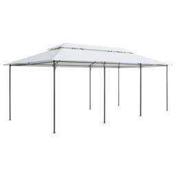 Berkfield Home Gazebo 600x298x270 cm White 180g/m ² - Size: 600 x 298 x 270 cm - thumbnail 2