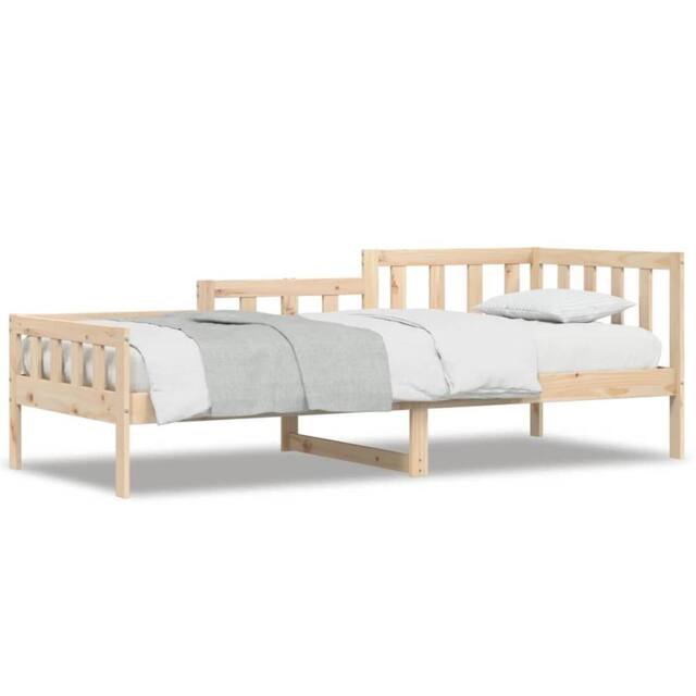 Berkfield Home Day Bed 80x200 cm Solid Wood Pine in Light Brown - image 1