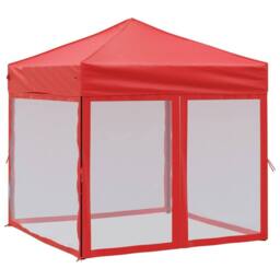 Berkfield Home Folding Party Tent with Sidewalls Red 2x2 m - thumbnail 1