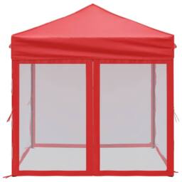 Berkfield Home Folding Party Tent with Sidewalls Red 2x2 m - thumbnail 4