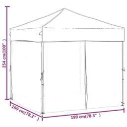 Berkfield Home Folding Party Tent with Sidewalls Red 2x2 m - thumbnail 9