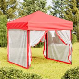 Berkfield Home Folding Party Tent with Sidewalls Red 2x2 m - thumbnail 2