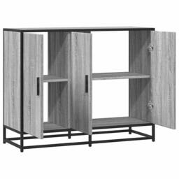 Berkfield Home Sideboard Grey Sonoma 94x35x76 cm Engineered Wood - Size: 94 x 35 x 76 cm - thumbnail 7