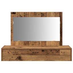 Berkfield Home Wall Hanging Dressing Table - Vintage Wood - 100x40x70 cm in Brown - Size: 100 x 40 x 70 cm - thumbnail 6
