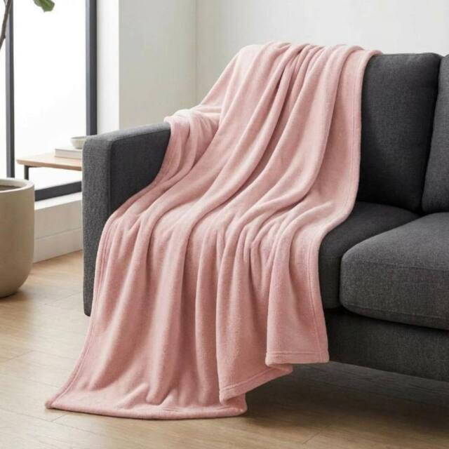 Garden Greatness Light Pink Warm Snuggle Throw - image 1