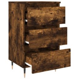 Berkfield Home Bedside Cabinets 2 pcs Smoked Oak 40x35x69 cm Engineered Wood in Brown - Size: 40 x 35 x 69 cm - thumbnail 6