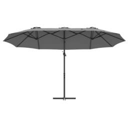Berkfield Home Garden Cantilever Parasol Anthracite 372 x 198 x 253 cm in Dark Grey - thumbnail 5