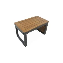 sweeek 4-seater modular aluminium & acacia garden lounge set in Dark Grey - thumbnail 8
