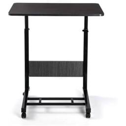 Nordara Adjustable Laptop Table with Wheels Portable Standing Desk Cart Black - Size: 100 cm x 100 cm