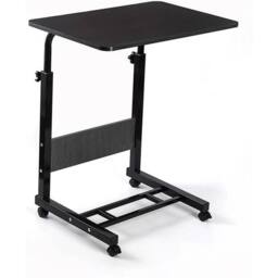 Nordara Adjustable Laptop Table with Wheels Portable Standing Desk Cart Black - Size: 100 cm x 100 cm - thumbnail 5