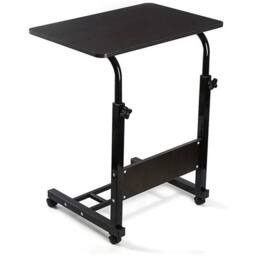 Nordara Adjustable Laptop Table with Wheels Portable Standing Desk Cart Black - Size: 100 cm x 100 cm - thumbnail 3