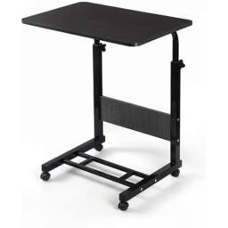 Nordara Adjustable Laptop Table with Wheels Portable Standing Desk Cart Black - Size: 100 cm x 100 cm - thumbnail 4