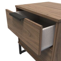 Ready Assembled 2 U Fuji 2 Drawer Bedside Cabinet (Ready Assembled) in Walnut - thumbnail 5