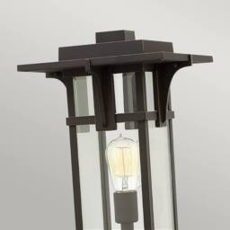 Netlighting Manhattan 1 Light Outdoor Pedestal Light Oil Rubbed Bronze IP44 E27 in Brown - thumbnail 2