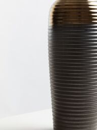 Orsina Zamak Large Ceramic Vase in Grey - thumbnail 5