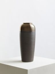 Orsina Zamak Large Ceramic Vase in Grey - thumbnail 4