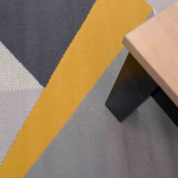 Kukoon Yellow Ochre Grey Geometric Living Area Rug - Size: 190 cm x 280 cm - thumbnail 3