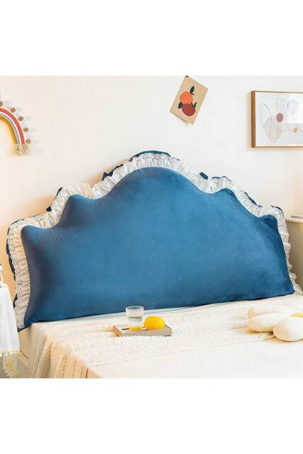 Living and Home Soft Headboard Pillow Backrest Cushion in Blue - image 1