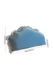 Living and Home Soft Headboard Pillow Backrest Cushion in Blue - thumbnail 6