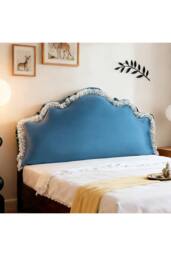 Living and Home Soft Headboard Pillow Backrest Cushion in Blue - thumbnail 2