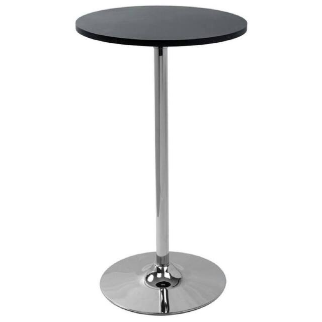netfurniture Eclipse Poseur Table Round Black Wood - image 1