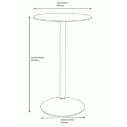 netfurniture Eclipse Poseur Table Round Black Wood - thumbnail 4