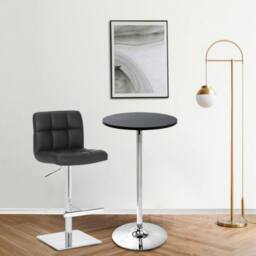 netfurniture Eclipse Poseur Table Round Black Wood - thumbnail 2