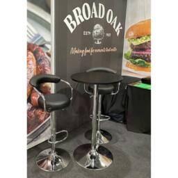 netfurniture Eclipse Poseur Table Round Black Wood - thumbnail 6
