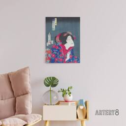 "Artery8 Princess Kiyo Actress Portrait Canvas Wall Art Print Kunichika - Size: W18"" x H24""" - thumbnail 3
