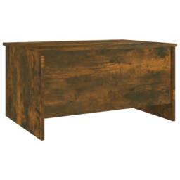 Berkfield Home Coffee Table Smoked Oak 80x55.5x41.5 cm Engineered Wood in Brown - thumbnail 3
