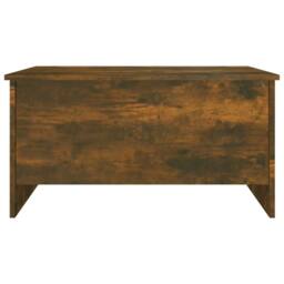 Berkfield Home Coffee Table Smoked Oak 80x55.5x41.5 cm Engineered Wood in Brown - thumbnail 4