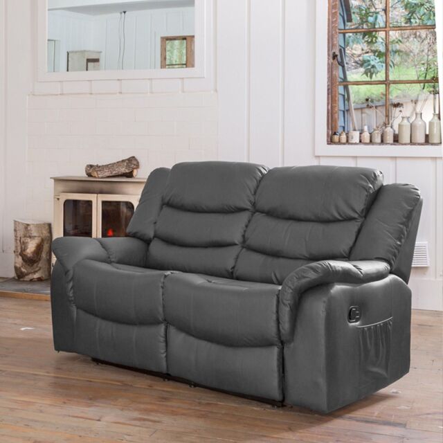 Artemis Home Almeira 2 Seat Recliner Sofa in Grey - image 1
