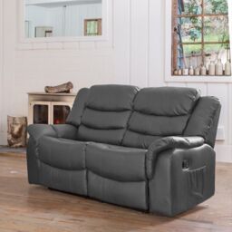 Artemis Home Almeira 2 Seat Recliner Sofa in Grey - thumbnail 1