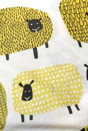 Fusion 'Dotty Sheep' Fun Reversible Duvet Cover Set in Mustard - Size: Super King - thumbnail 2
